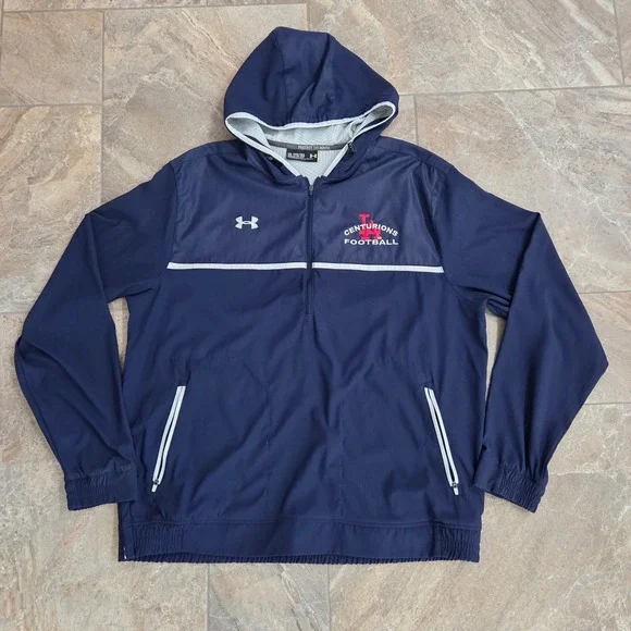LAPD Centurions Football Under Armour Infrared Navy Blue 1/4 Zip Hoodie 2XL - Picture 1 of 13